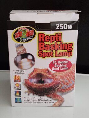 250W ZOO MED REPTI BASKING SPOT LAMP REPTILE HEAT BAKSING UVA DAYLIGHT SL-250